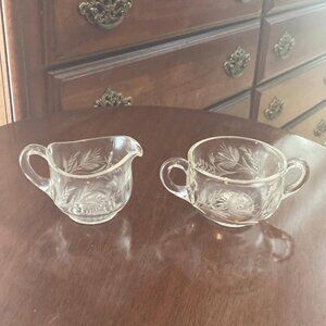 Antique Creamer & Sugar Bowl Set